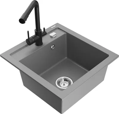 Produktbild von Mexen Vito 1-Becken-Granit-Spüle mit Mischbatterie Duero, Grau - 6503-71-671600-70