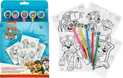 Zdjęcie produktu dla Kolorowanka Paw Patrol z 5 kolorowymi kredkami