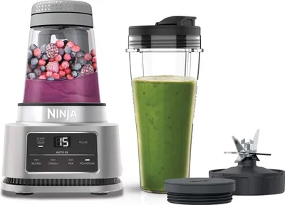 Produktbild von Ninja Foodi Power Nutri Mixer 2-in-1, Smoothie-Bowls Maker, dicke Aufstriche & gefrorene Getränke mixen, Automatikprogramme, 700ml Becher 400ml