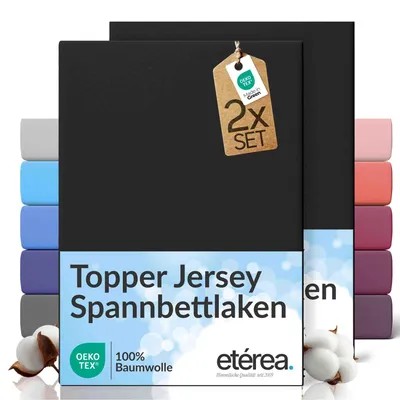 Produktbild von etérea Jersey Spannbettlaken Baumwolle 90x200 - 100x200 cm