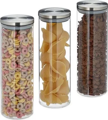 Zdjęcie produktu dla Słoiki do przechowywania 3 szt. 1800 ml