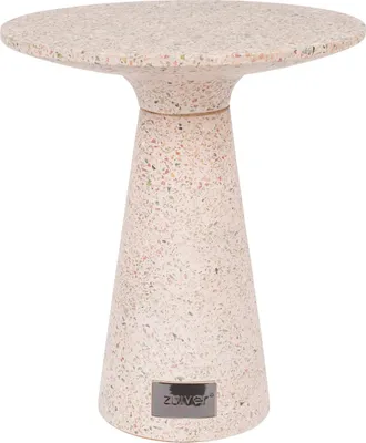 Produktbild von Zuiver Victoria Beistelltisch Rund 41 cm Terrazzo Rosa