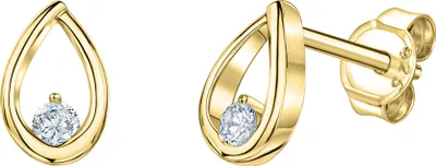 Produktbild von Fascination by Ellen K. Ohrstecker 585/- Gelbgold glanz Zirkonia