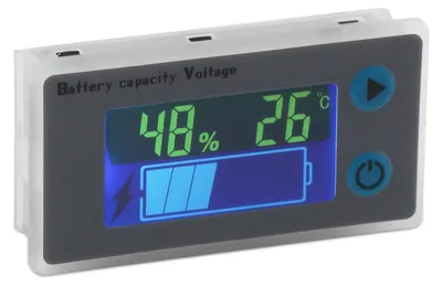 Imagen del producto de Monitor de capacidad de batería de 10 a 100V para baterías de litio y baterías de plomo-ácido
