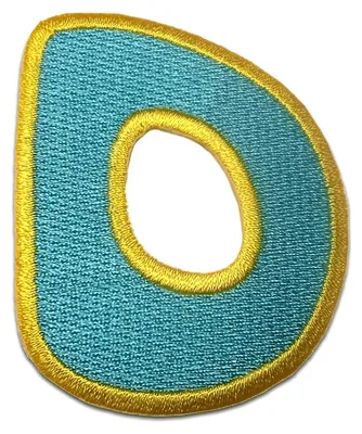 Produktbild von Buchstabe D - 6.3x5cm: Alphabet Buchstaben Einzeln Auswählbar - Aufnäher, Bügelbild, Aufbügler, Applikationen, Patches, Flicken, Zum Aufbügeln