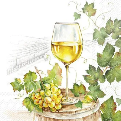 Produktbild von Servietten 25x25 cm - VIN BLANC