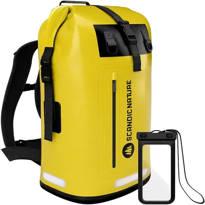 Produktbild von SCANDIC NATURE PIONEER 55L Rucksack wasserdicht gelb Rolltop Outdoor