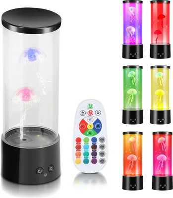Produktbild von Jopassy LED Quallen Nachtlichter Wassertank Lava Lampe RGB Quallenlampe Schlafzimmer Künstliche
