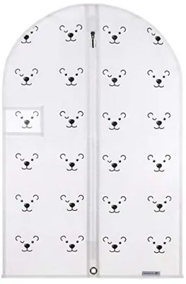 Produktbild von Kinderkleidungstas 76cm weiß mit Teddybärenmotiv