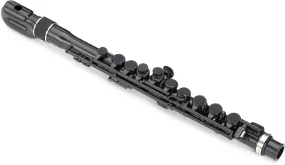 jFlute 2.0 Querflöte, Schwarz/Silber, für Anfänger ab 5 Jahren