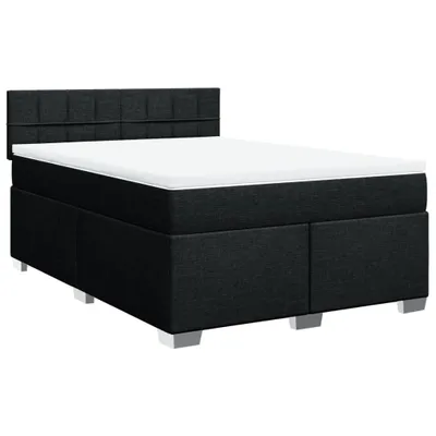 Produktbild von Boxspringbett mit Matratze Schwarz 160x200 cm Stoff