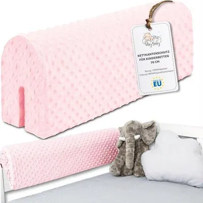 Immagine prodotto di Protezione per lettino da 70 cm, rosa, in Minky