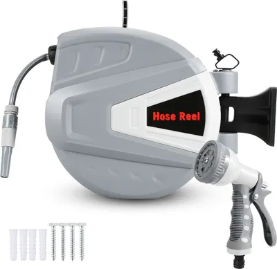 Produktbild von TolleTour Druckluftschlauchtrommel Schlauchaufroller 20m automatik Aufroller 8 bar 1/4" Anschluss mit Multifunktionale Wasserspritzpistole Druckluftschlauch Wandschlauchhalter Schlauchaufroller