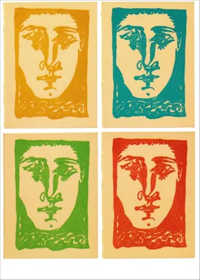 Produktbild von Kunstkarte Pablo Picasso "Gesichter"