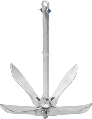 Produktbild von vidaXL Klappanker Silber 10 kg Feuerverzinktes Gusseisen
