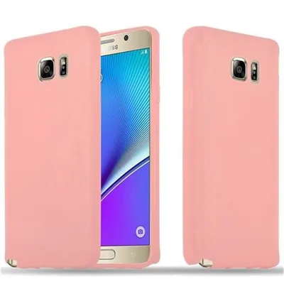 Image de Cadorabo Housse pour Samsung Galaxy NOTE 5 Housse en rose Housse téléphone portable TPU silicone Etui Case Cover
