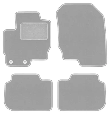 Obrázok produktu pre Velúrové autokoberce pre: Mitsubishi Colt VII 2008-2012 (hatchback) – sada 4 ks, sivé, na mieru – Wielganizator OSLO