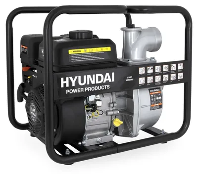 Produktbild von HYUNDAI Benzin-Wasserpumpe GWP57647 (28 m Förderhöhe, 60000 L/h, 60 m³/h, 3”/80 mm, 5.4 PS, 4-Takt)