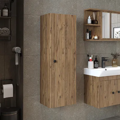 Produktbild von Roomart ADA Badmöbel Seitenschrank 35 cm breit, Eiche