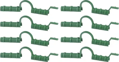 Image de Clips pour fixation de film Strend Pro, pour chassis, pour tunnel de forcage, verts, 8 mm, emballage 8 pieces