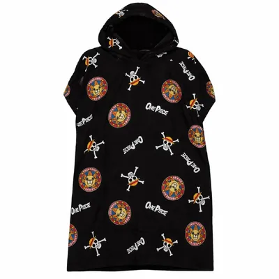 Image de One Piece poncho à capuche Schwarz taille XS - L Polyester