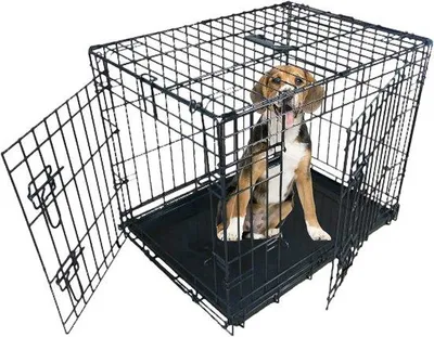 Produktbild von Famanu Hundekäfig 61 x 45,7 x 50,8 cm - Faltbar mit Metalllade