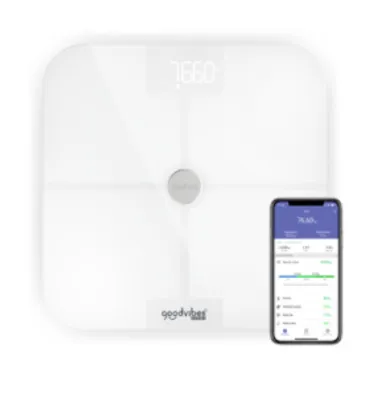 Produktbild von Tefal Goodvibes Sportwaage, 13 Krpermessungen, intelligente App, 180 kg, BM9640S1