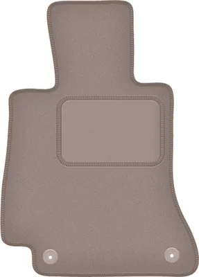 Produktbild von Fahrerfußmatte Velours beige passend für Mercedes E W213 (2015-, Limousine, Kombi, Liftback, Coupé) – mit Befestigungen – passgenau