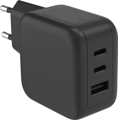 Zdjęcie produktu dla Szybka ładowarka USB z technologią Gan Fast - 3 wyjścia - USB-A i 2 X USB-C - 67 W