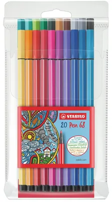 Produktbild von STABILO Premium-Filzstift - Pen 68 - 20er Pack - 20 verschiedene Farben