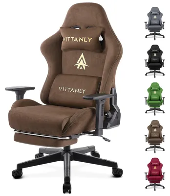 Produktbild von Gaming-Stuhl – Ergonomischer Bürostuhl – Gaming-Stuhl mit verstellbarer Rückenlehne und Fußstütze