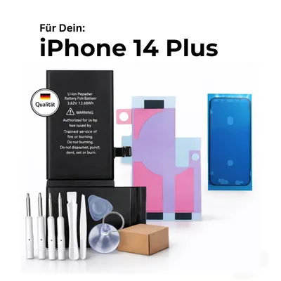 Produktbild von Diagnose Akku für iPhone 14 Plus 4325 mAh mit Werkzeugset – ohne Fehlermeldung