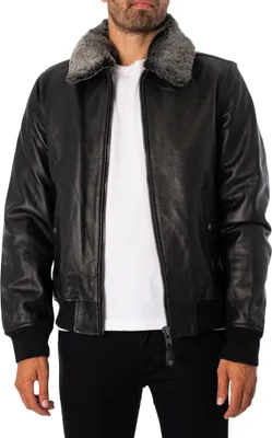 Produktbild von Schott Fliegerjacke aus Leder, Schwarz L