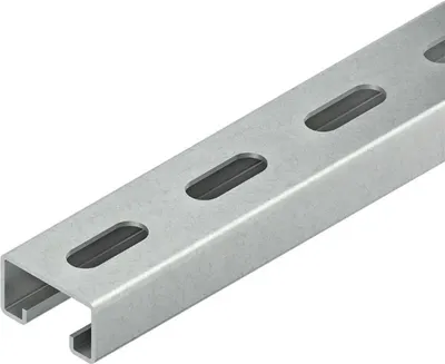 Produktbild von Kleinhuis A8 Ankerschiene E0, C-Profil, SW 18 mm, 40x22x2000 mm, T=1,75 mm, gelocht, Stange mit 2m, 1 Stk.