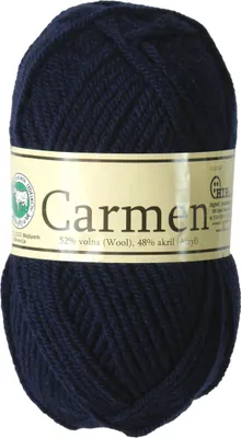 Produktbild von 50g Strickgarn Carmen 52% Schurwolle Wolle Garn Strickwolle Farbauswahl, Farbe:nachtblau