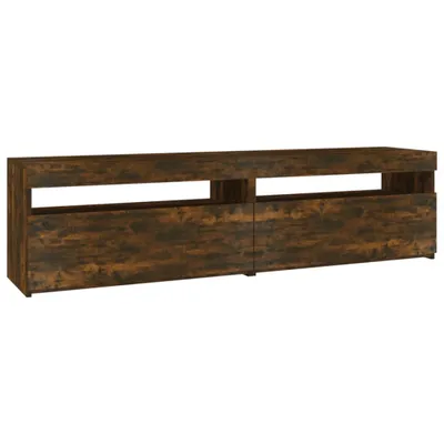 Produktbild von vidaXL TV-Schrank mit LED-Leuchten 2 Stk. Räuchereiche 75x35x40 cm
