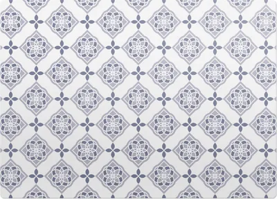 Produktbild von Geometrische Blume – Bodenschutzmatte – Stuhlunterlage 140x100 cm – Rutschfest – Hartbodenmatte