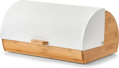 Produktbild von Zeller Present 25366, Rechteckig, Bambus, Weiß, Bambus, Metall, Weiß, Metall, Scharnier