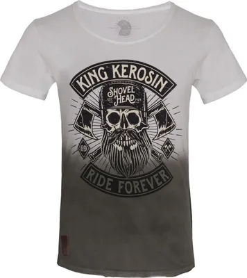 Produktbild von King Kerosin T-Shirt Lumberjack Dip Dye White Olive-XXL