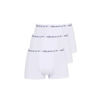 Image de Boxers GANT pour homme, lot de 3 - Trunks, coton stretch blanc, taille S