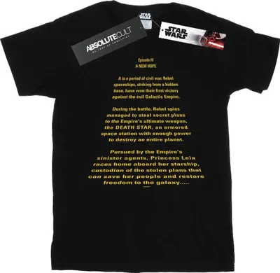 Produktbild von Star Wars - "A New Hope Opening Crawl" T-Shirt für Herren BI46538 (S) (Schwarz)