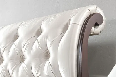 Produktbild von Chesterfield Bett Betten Doppelbett Ehebett Italienische Möbel Holz Textil Leder