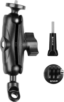 Produktbild von PULUZ PU702B Motorrad-Rueckspiegelhalterung Motorrad-Sportkamerahalter 1/4-Zoll-Schraube mit Sportkamera-Montageadapter Ersatz fuer GoPro Hero 11/10/9/8 INSTA360 ONE / X2 / X3 / GO2