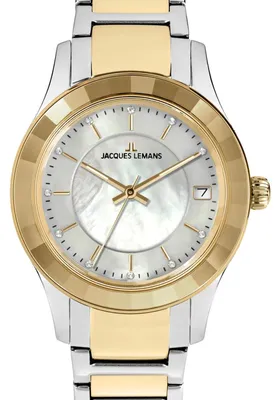 Produktbild von Jacques Lemans Armbanduhr Date Venice - White - Gold