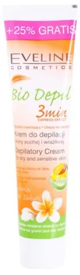 Produktbild von Eveline Cosmetics, Bio Depil, Mango, Smooth, Haarentfernungscreme, empfindliche Haut, 125 ml
