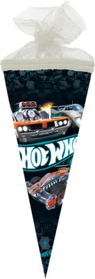 Produktbild von Nestler Schultüte Tüllv. 22 cm rund HotWheels Race Mattel