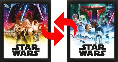 Obrázek produktu pro Star Wars - 3D plakát A4 - Epizoda IV a V