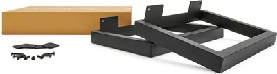 A product shot of furniture feet and a box.