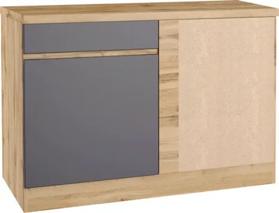 Produktbild von Held Möbel Eckunterschrank PISA BxTxH 120 x 60 x 86 cm grau matt zerlegt Anschlag reversibel 473.2.6311
