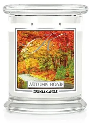 Produktbild von Kringle Candle Autumn Road, Duftkerze, mittelgroß, mit 2 Dochten (411g)